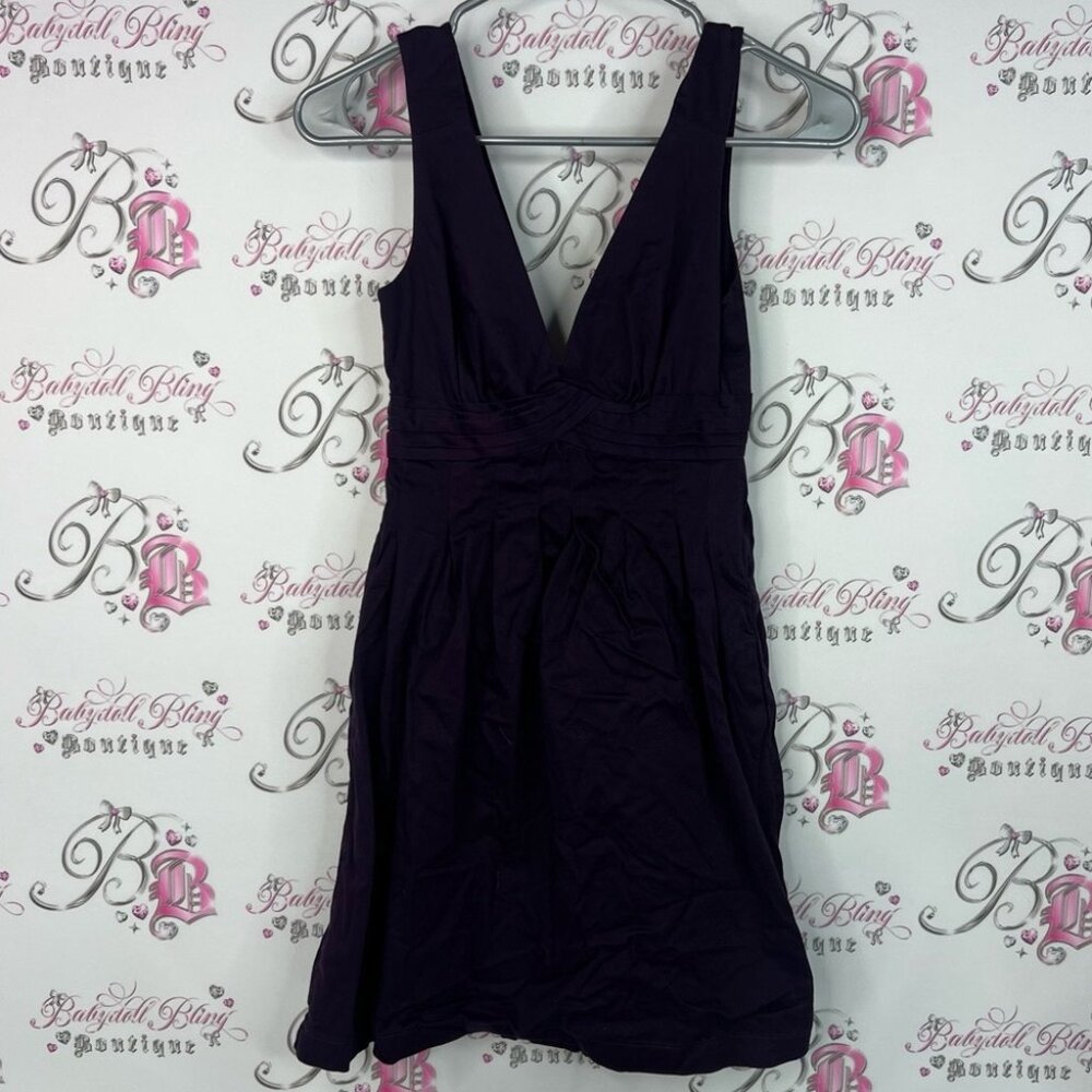 Kamiseta dress mini Vneck royal purple Chic Deep Purple V-Neck Mini Dress